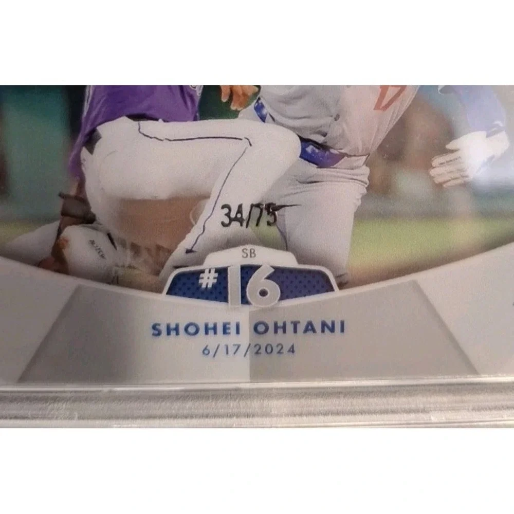 2024 Topps Chrome 50/50 Shohei Ohtani Aqua Refractor /75 PSA 9 MINT Dodgers MVP
